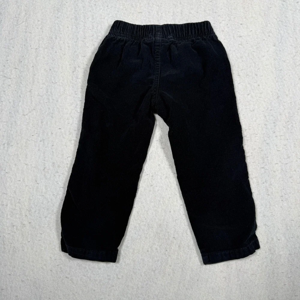 Carters Toddler Boys Black Corduroy Pull On Pants Size 2T Elastic Waist